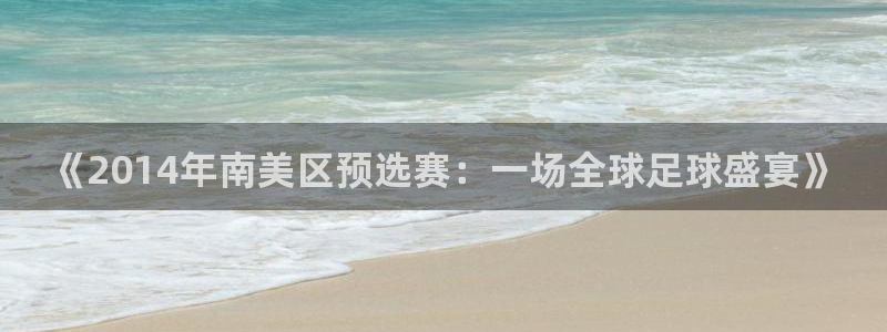 2026世界杯赛程：《2014年南美区预选赛：一场全球足球盛宴》