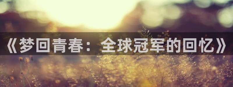 世界杯赛程表2026：《梦回青春：全球冠军的回忆》